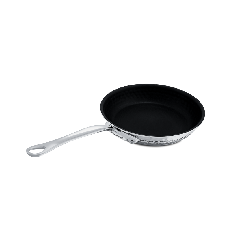 Poêle antiadhésive en inox martelé M'ÉLITE