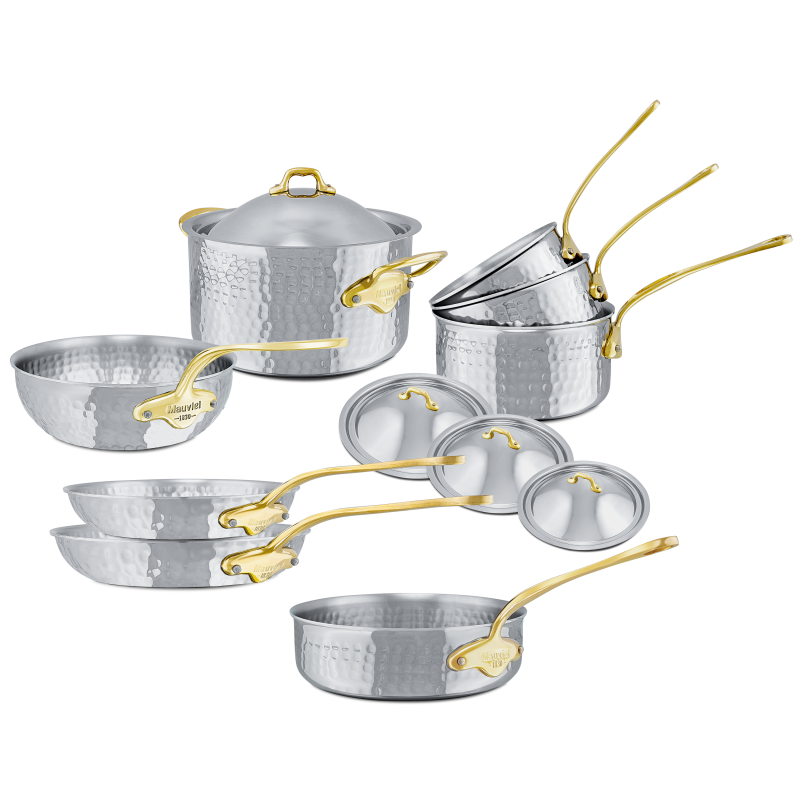 Batterie de 12 pièces en inox martelé M'ÉLITE B