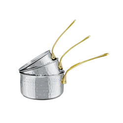 Batterie de 3 casseroles en inox martelé M'ÉLITE B