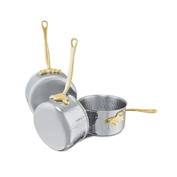 Batterie de 3 casseroles en inox martelé M'ÉLITE B
