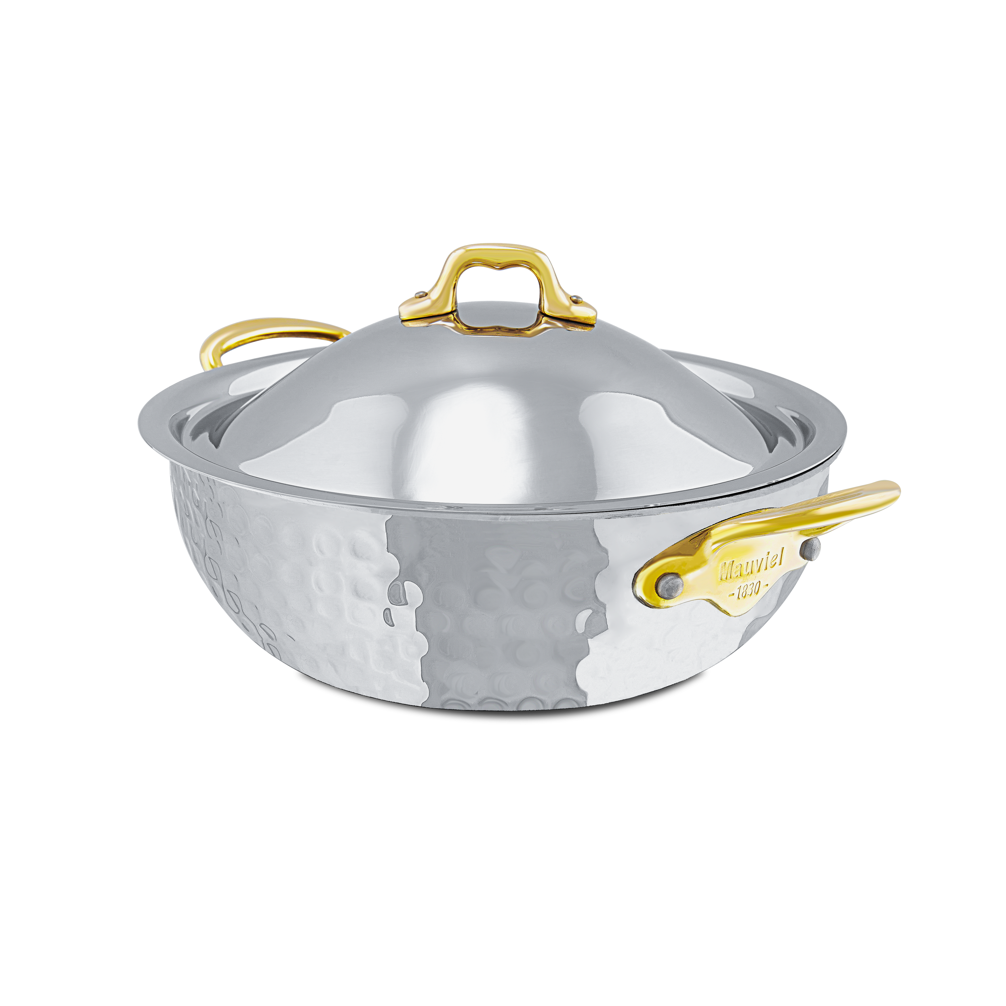 Évasée bombée en inox martelé avec couvercle M'ÉLITE B