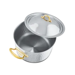 Cocotte en inox martelé avec couvercle M'ÉLITE B