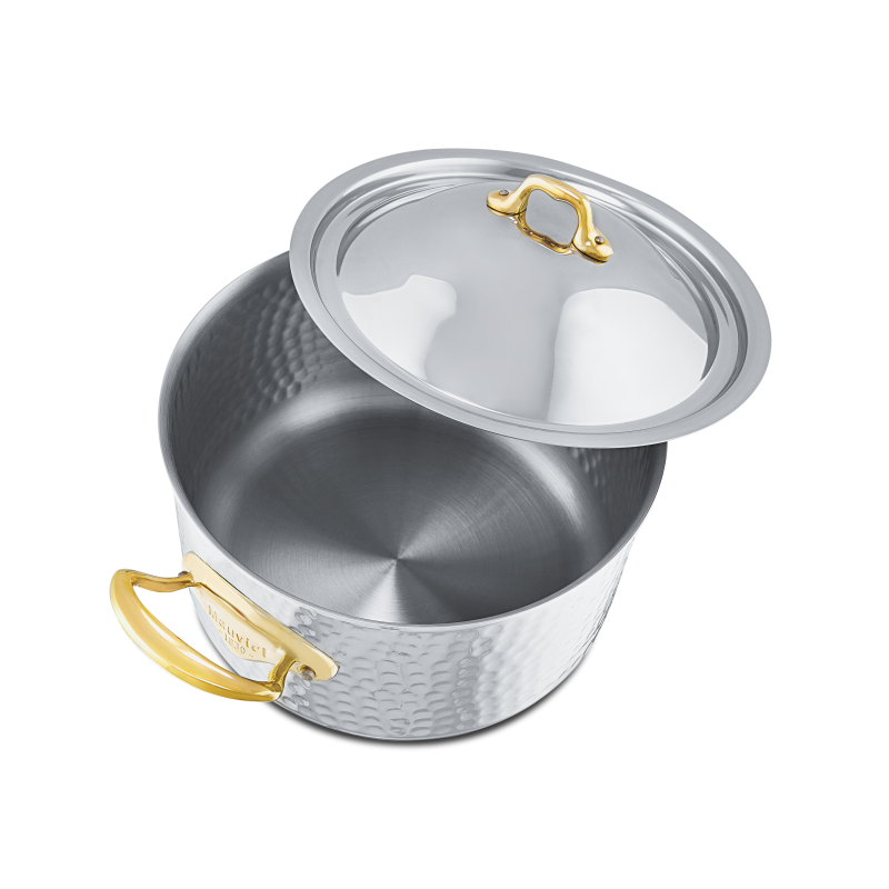 Cocotte en inox martelé avec couvercle M'ÉLITE B