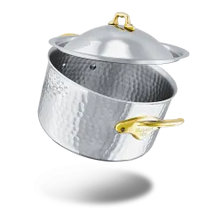Cocotte en inox martelé avec couvercle M'ÉLITE B