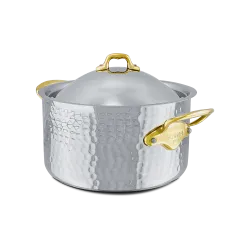 Cocotte en inox martelé avec couvercle M'ÉLITE B