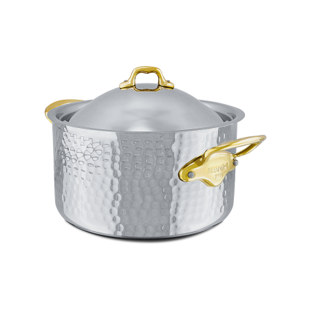Cocotte en inox martelé avec couvercle M'ÉLITE B