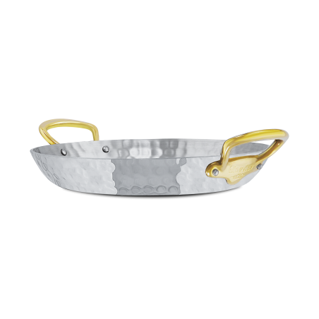 Plat rond en inox martelé M'ÉLITE B
