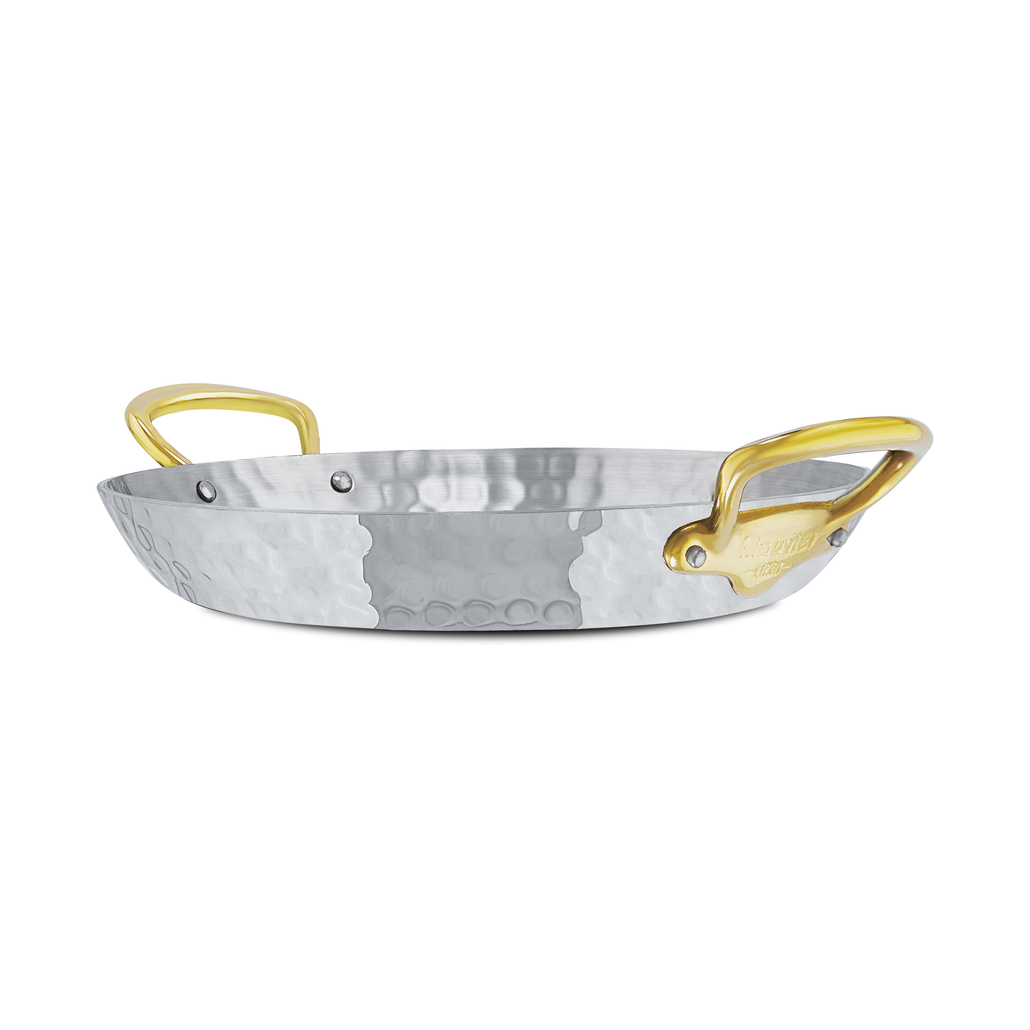 Plat rond en inox martelé M'ÉLITE B