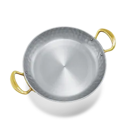 Plat rond en inox martelé M'ÉLITE B