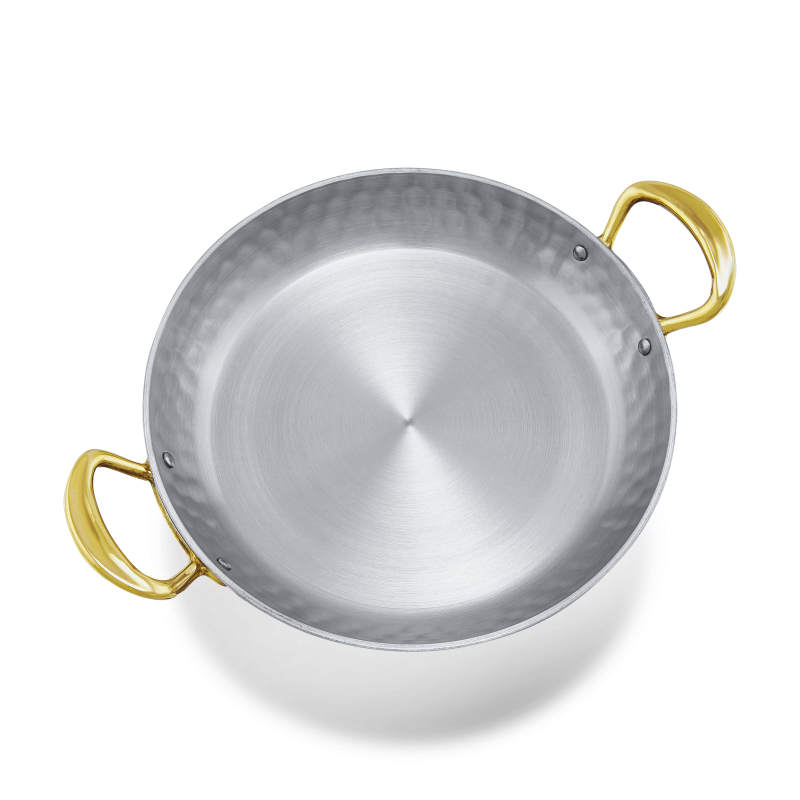Plat rond en inox martelé M'ÉLITE B