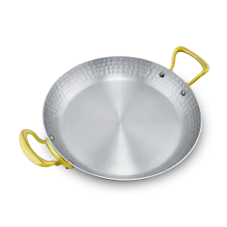 Plat à paëlla en inox martelé M'ÉLITE B