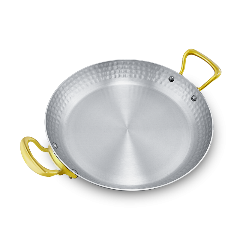 Plat à paëlla en inox martelé M'ÉLITE B
