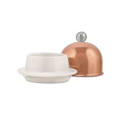 Beurrier porcelaine en cuivre inox SERVICE EN SALLE
