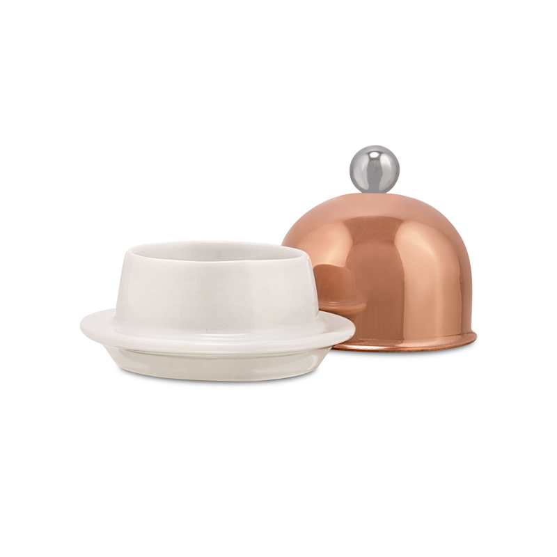 Beurrier porcelaine en cuivre inox SERVICE EN SALLE
