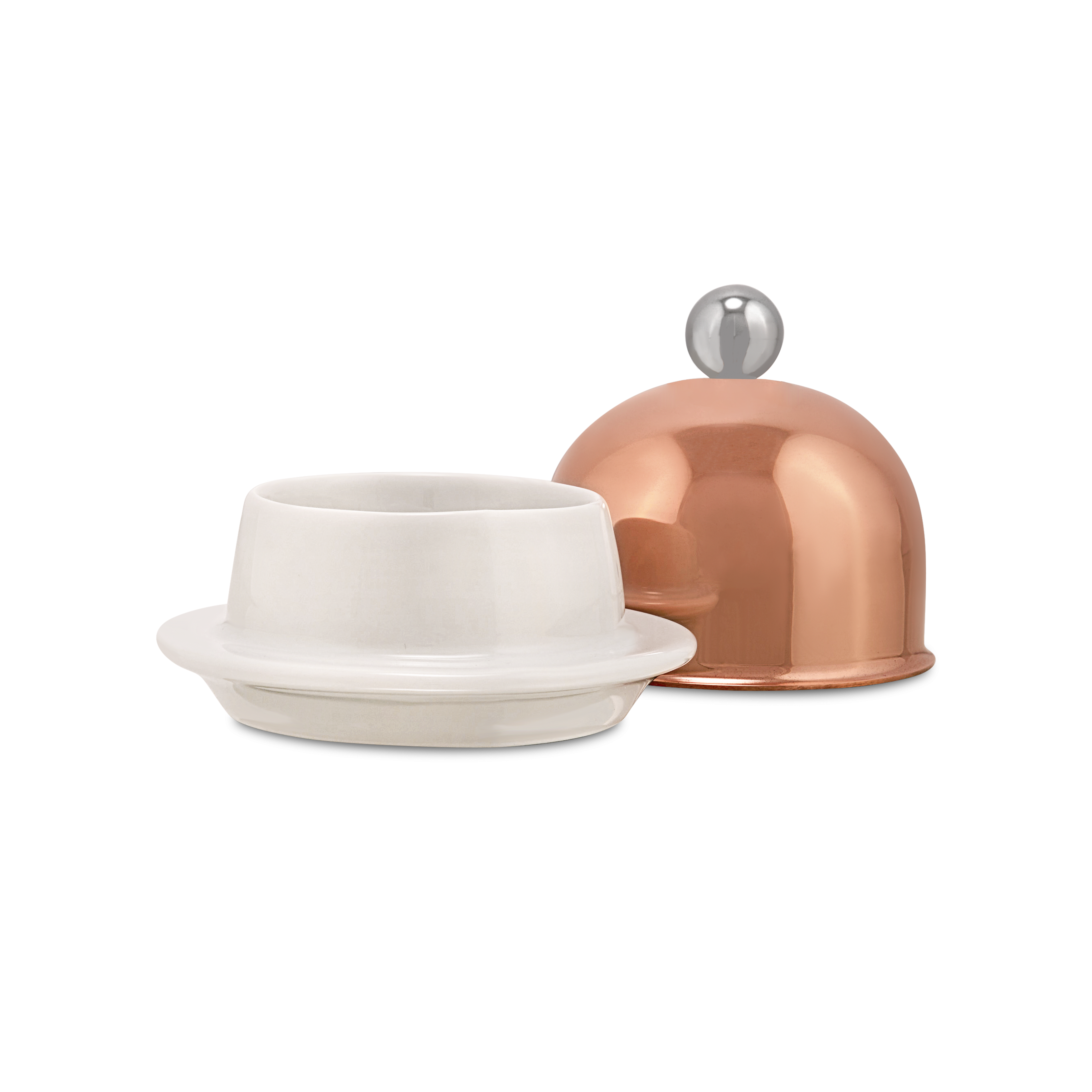 Beurrier porcelaine en cuivre inox SERVICE EN SALLE