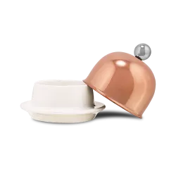 Beurrier porcelaine en cuivre inox SERVICE EN SALLE