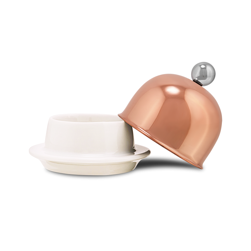 Beurrier porcelaine en cuivre inox SERVICE EN SALLE