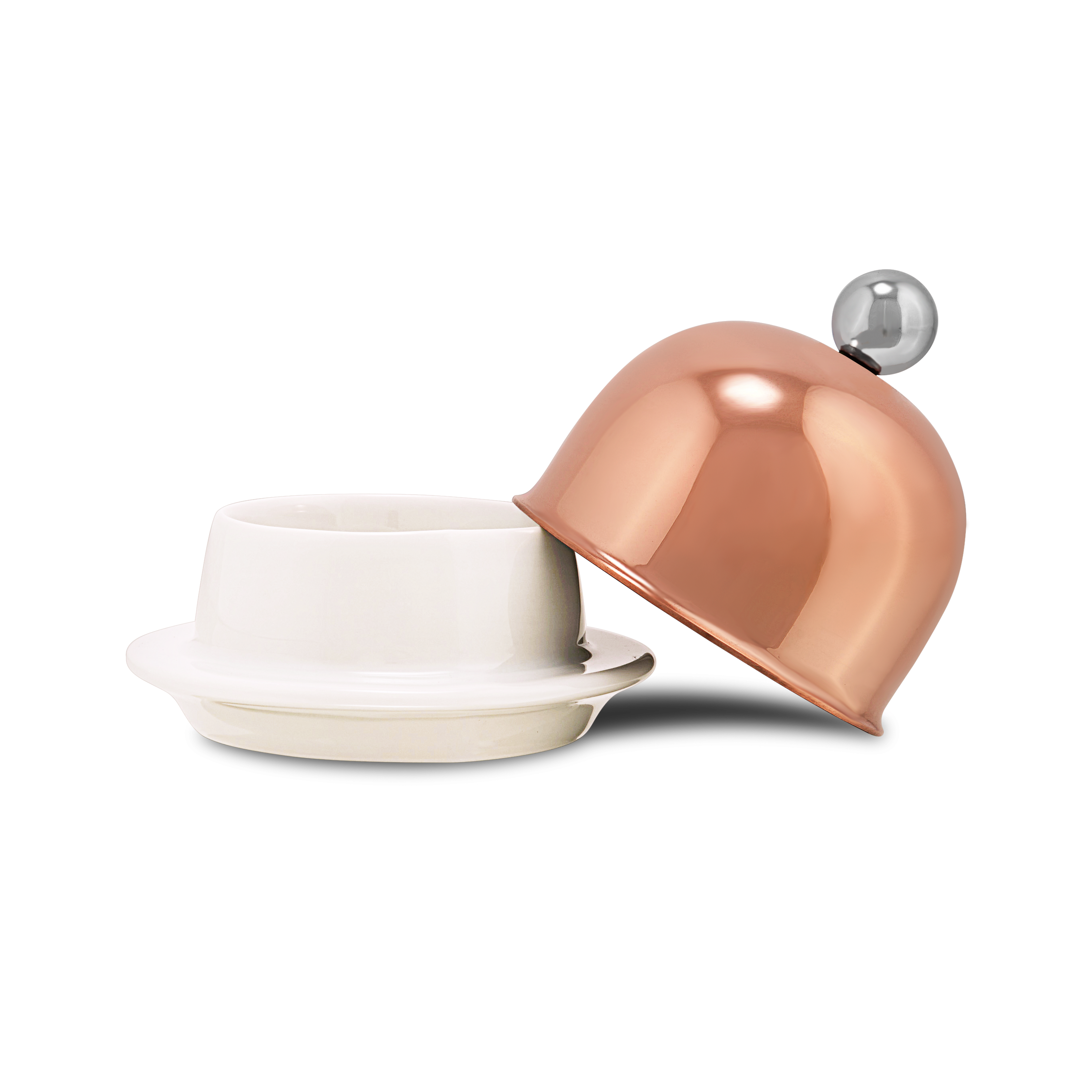 Beurrier porcelaine en cuivre inox SERVICE EN SALLE