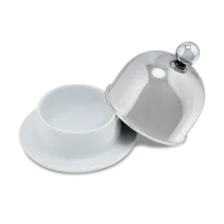 Beurrier porcelaine en inox SERVICE EN SALLE