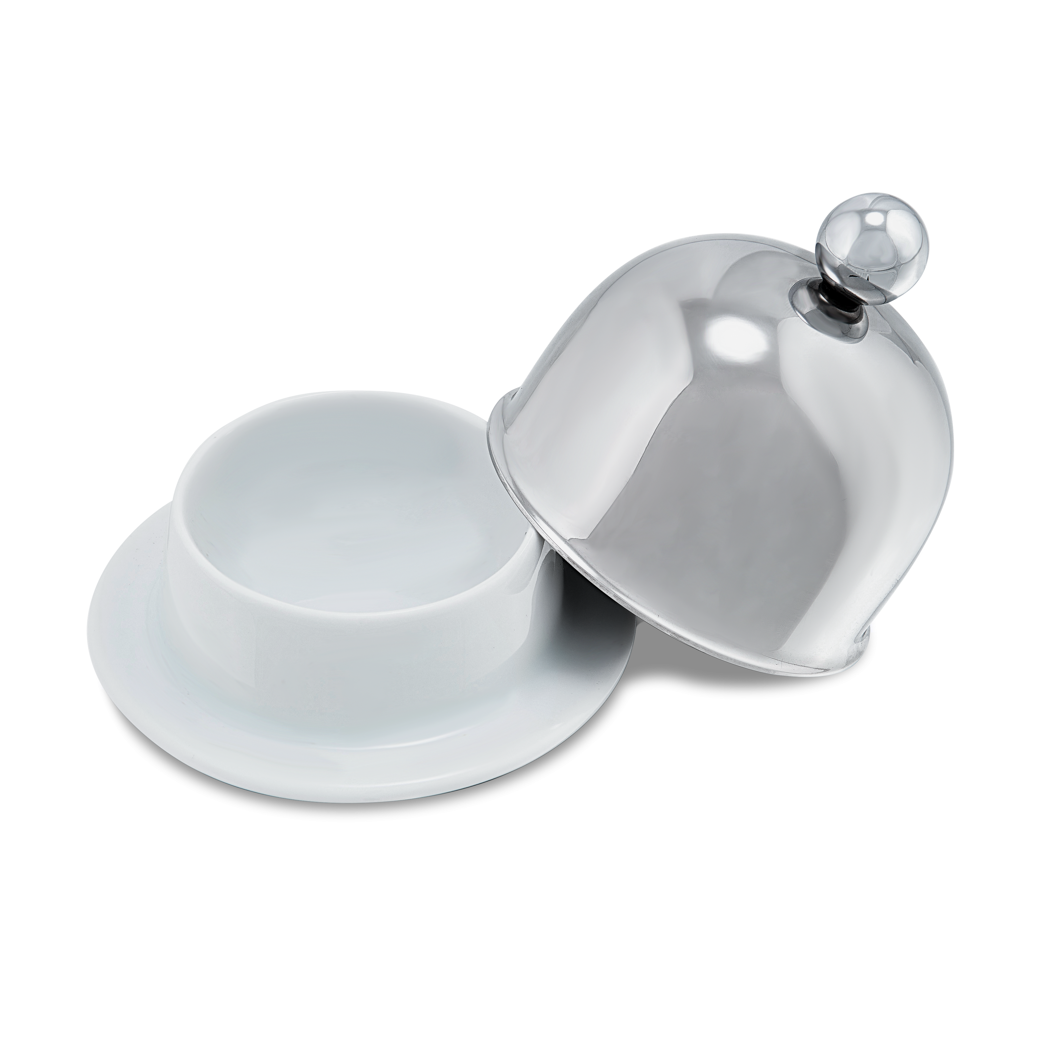 Beurrier porcelaine en inox SERVICE EN SALLE