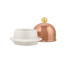 Beurrier porcelaine en cuivre inox SERVICE EN SALLE