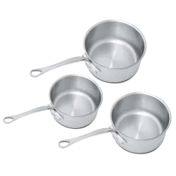 Batterie de 3 casseroles en inox M'URBAN 3