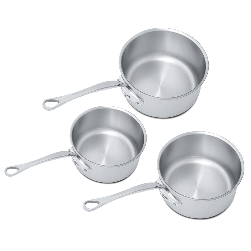 Batterie de 3 casseroles en inox M'URBAN 3
