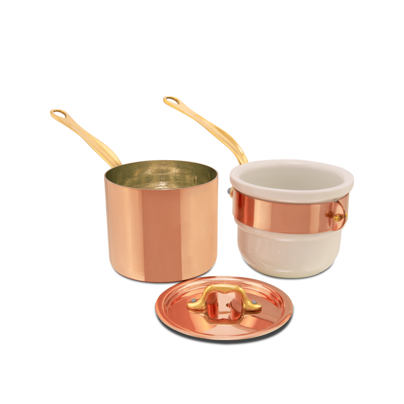 Bain-marie en cuivre étamé avec couvercle M'HÉRITAGE 150B ACCESSOIRE