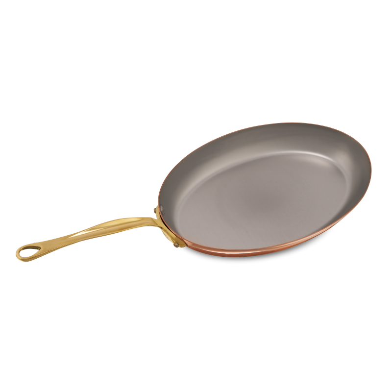 Poêle ovale en cuivre inox M'HÉRITAGE 150B