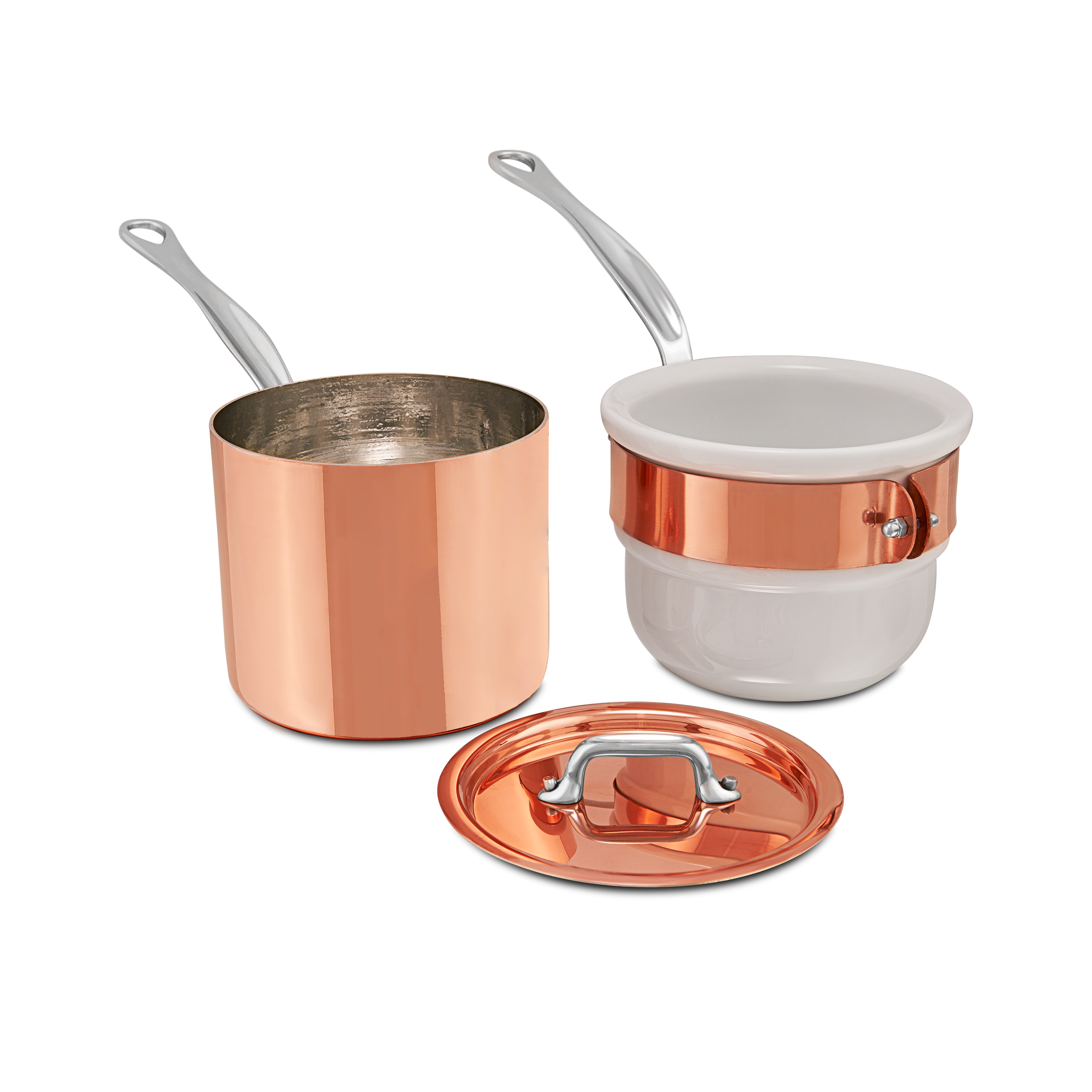 Bain-marie en cuivre étamé avec couvercle M'HÉRITAGE 150S ACCESSOIRE
