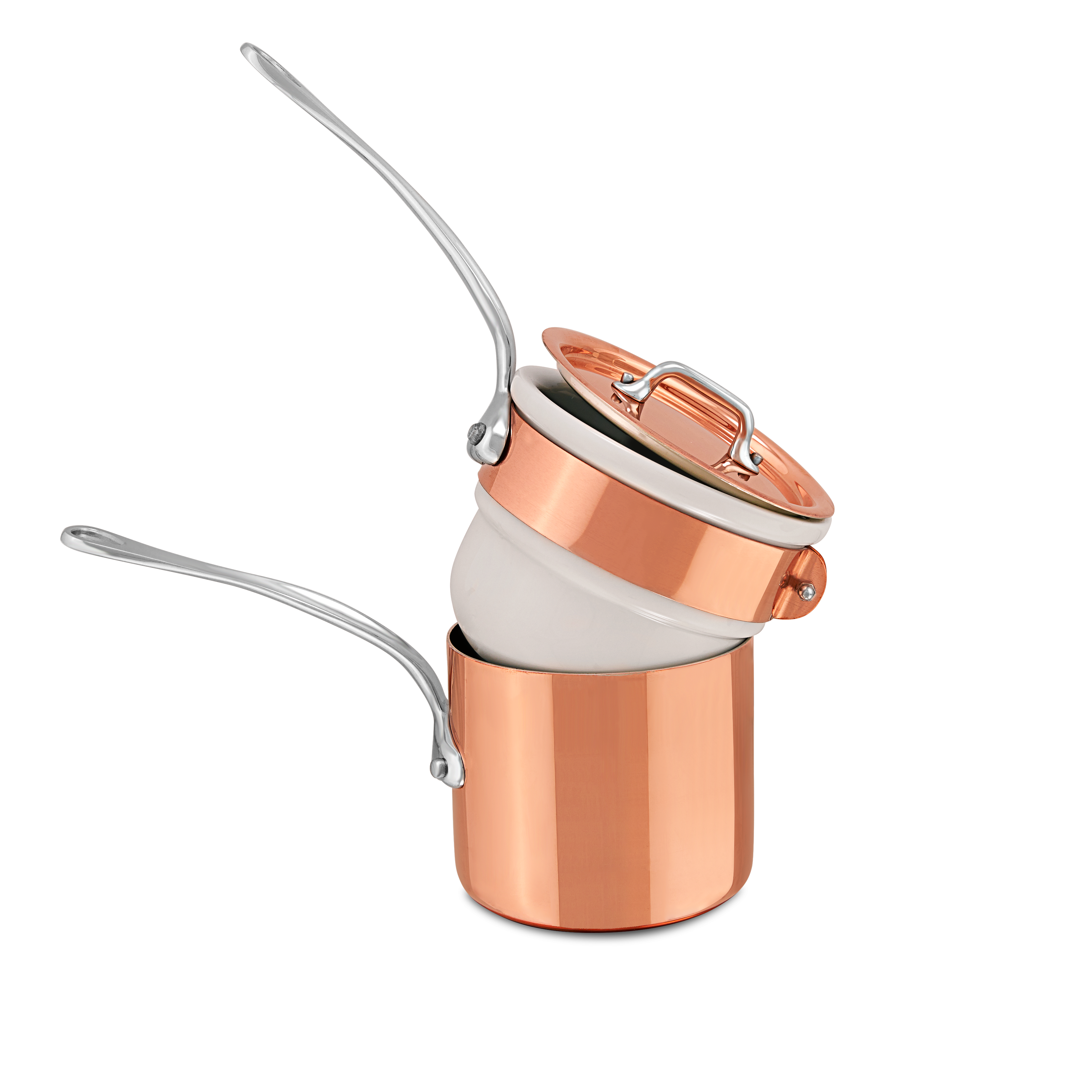 Bain-marie en cuivre étamé avec couvercle M'HÉRITAGE 150S ACCESSOIRE