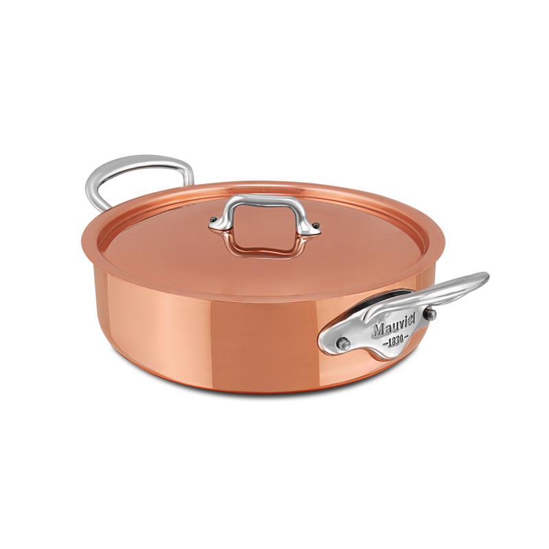 Rondeau en cuivre inox avec couvercle M'HÉRITAGE 150S