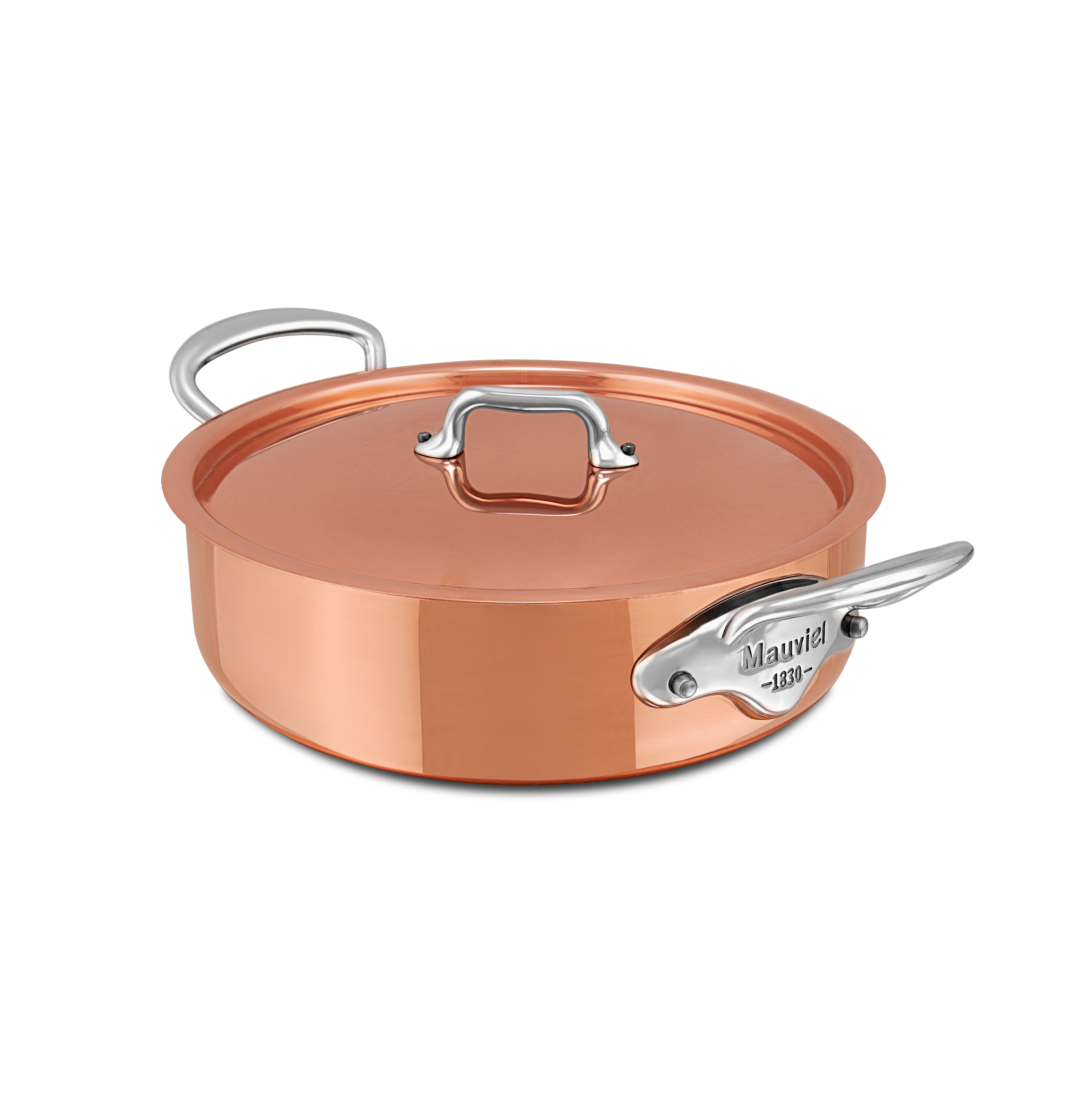 Rondeau en cuivre inox avec couvercle M'HÉRITAGE 150S