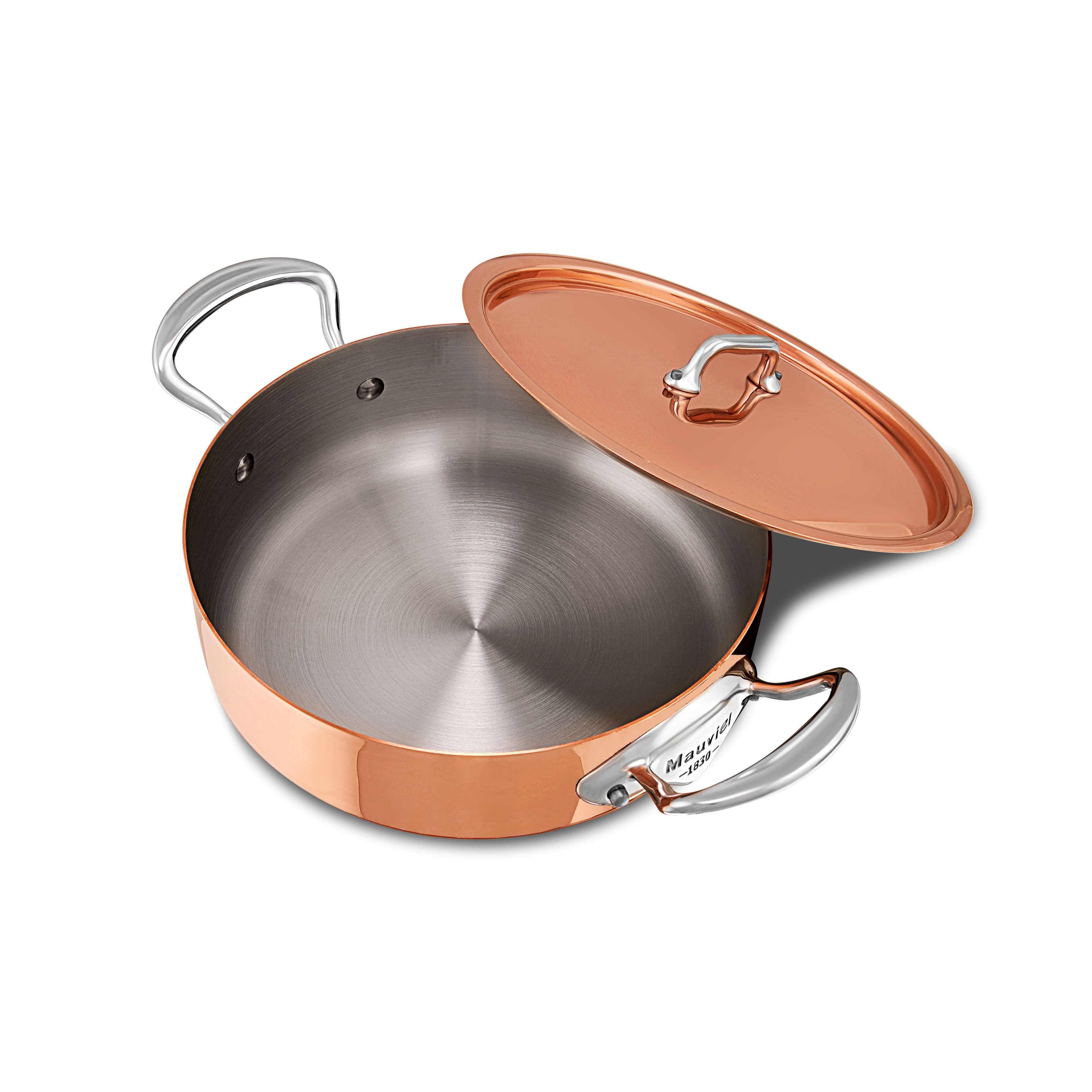 Rondeau en cuivre inox avec couvercle M'HÉRITAGE 150S