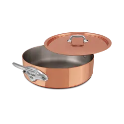 Rondeau en cuivre inox avec couvercle M'HÉRITAGE 150S