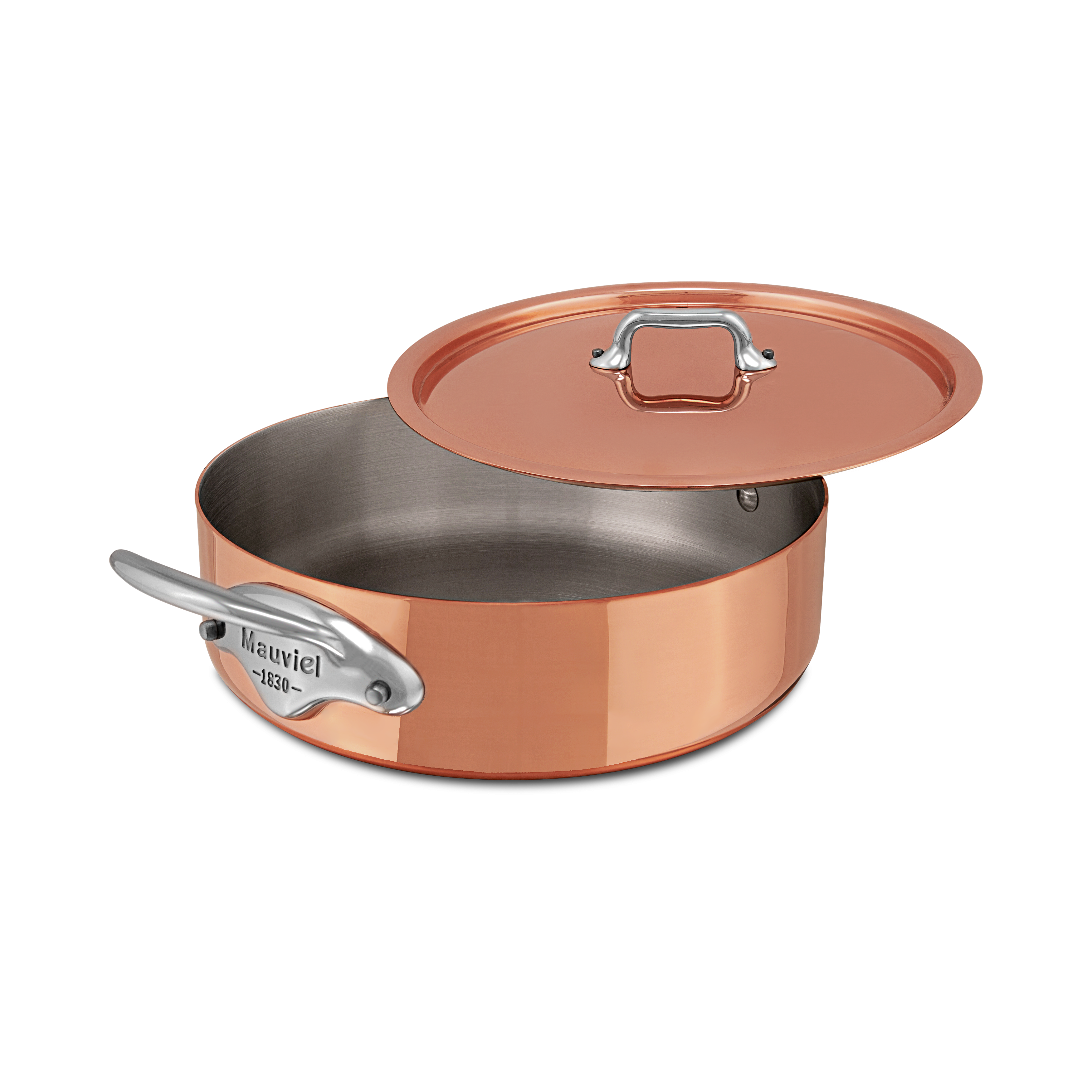 Rondeau en cuivre inox avec couvercle M'HÉRITAGE 150S