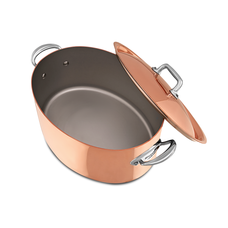 Cocotte ovale en cuivre inox avec couvercle M'HÉRITAGE 150S ACCESSOIRE