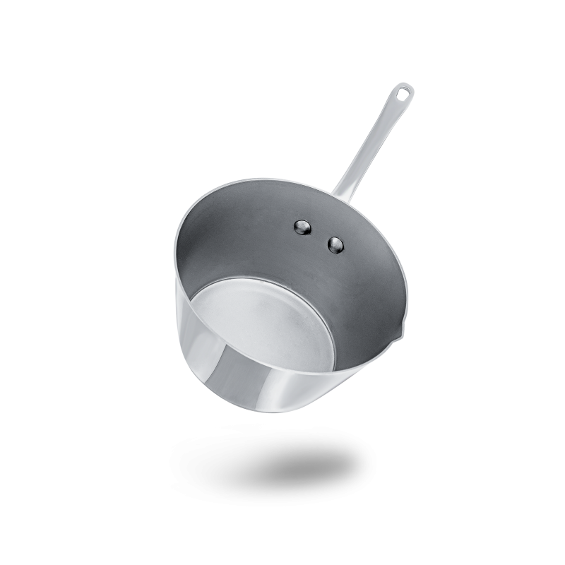 Sauteuse évasée en inox avec bec verseur M'MINIS