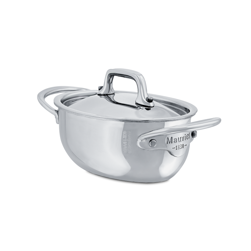 Cocotte ovale en inox avec couvercle M'MINIS