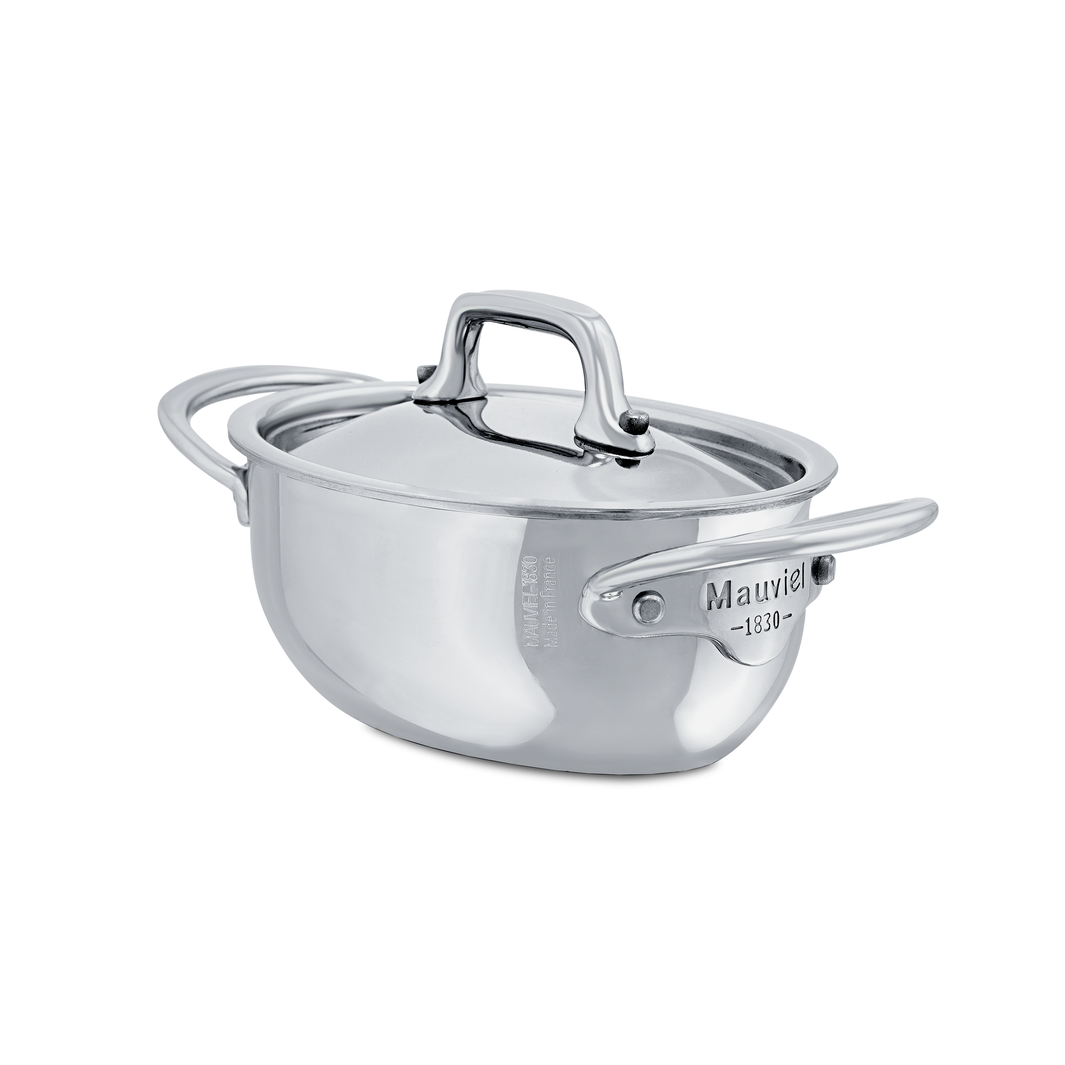 Cocotte ovale en inox avec couvercle M'MINIS