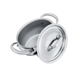 Cocotte ovale en inox avec couvercle M'MINIS
