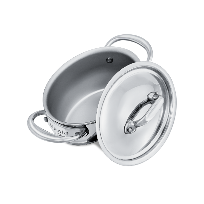 Cocotte ovale en inox avec couvercle M'MINIS