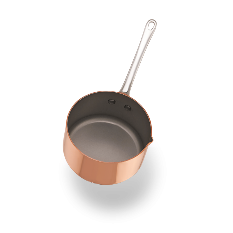 Casserolette en cuivre inox avec bec verseur M'MINIS