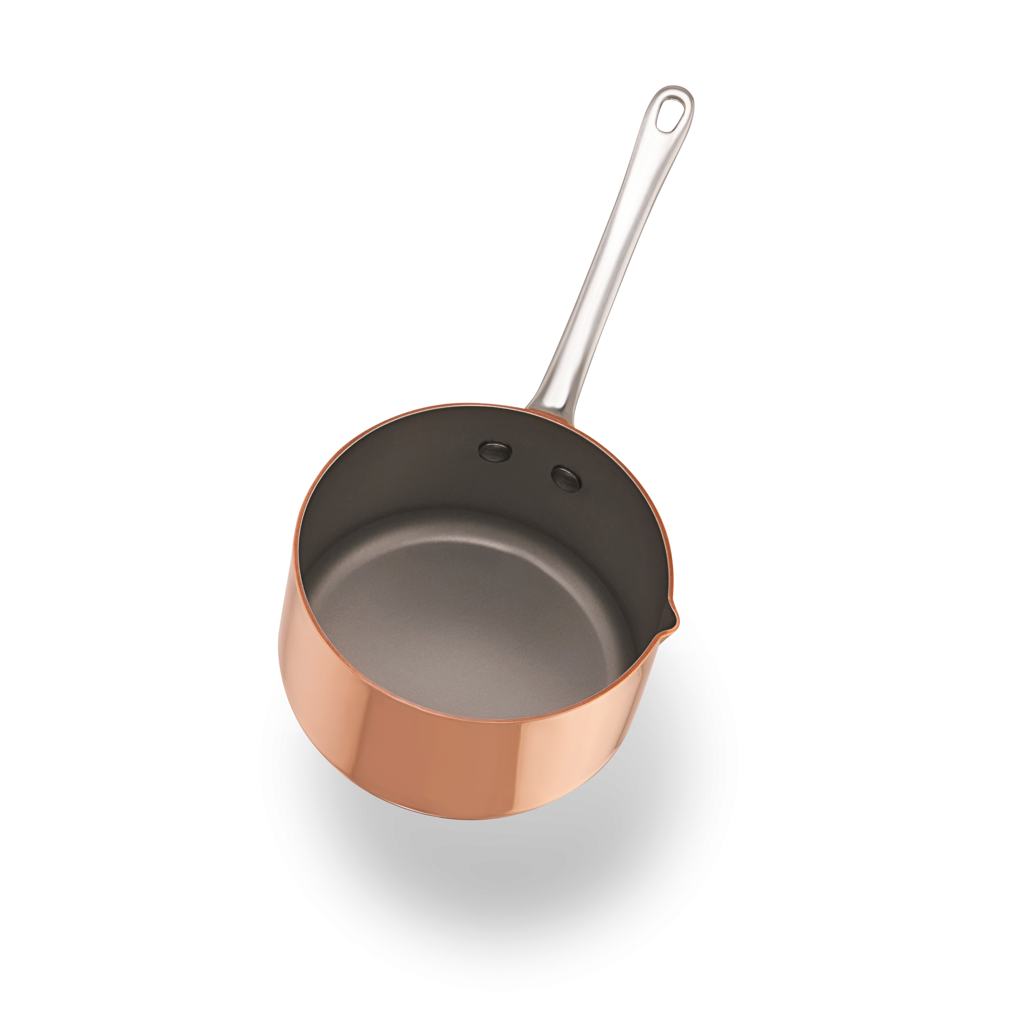 Casserolette en cuivre inox avec bec verseur M'MINIS