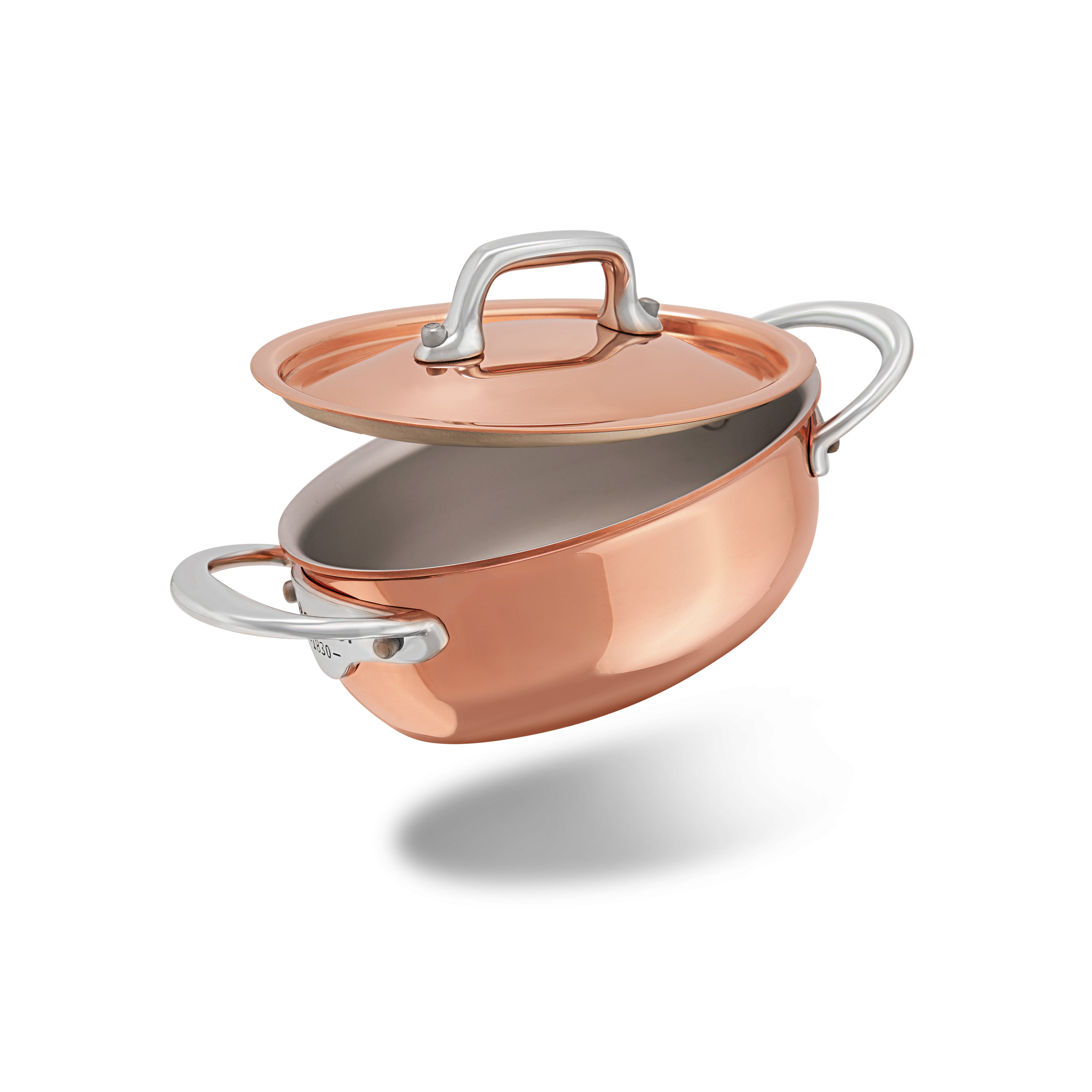 Cocotte ovale en cuivre inox avec couvercle M'MINIS