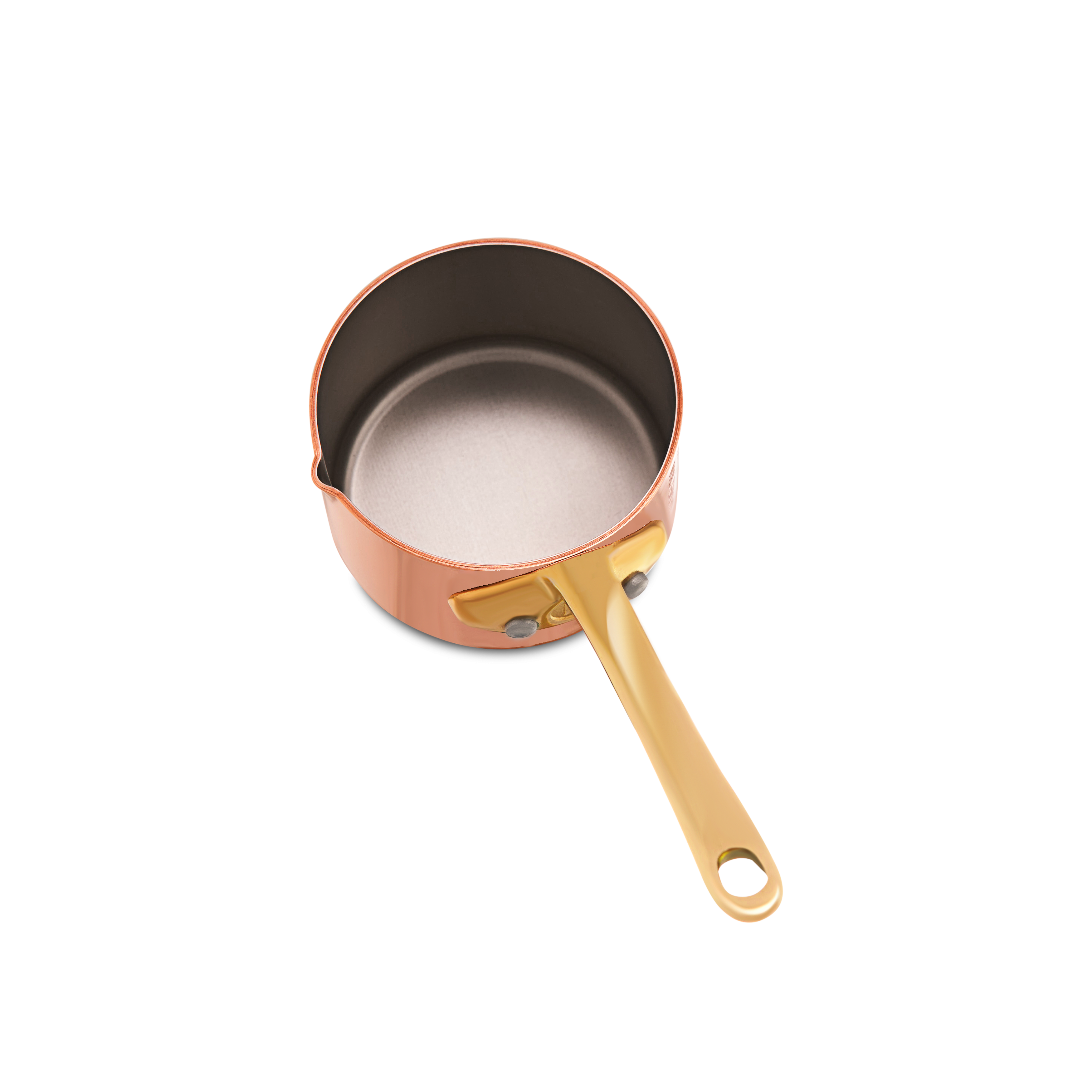 Casserolette en cuivre inox avec bec verseur M'MINIS