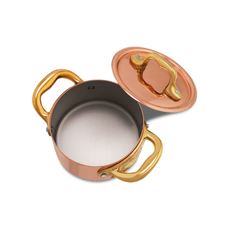 Cocotte en cuivre inox avec couvercle M'MINIS