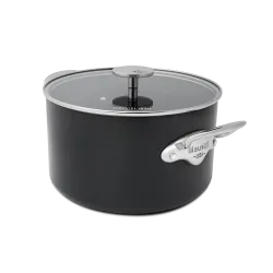 Cocotte antiadhésive en aluminium anodisé avec couvercle verre M'STONE 3