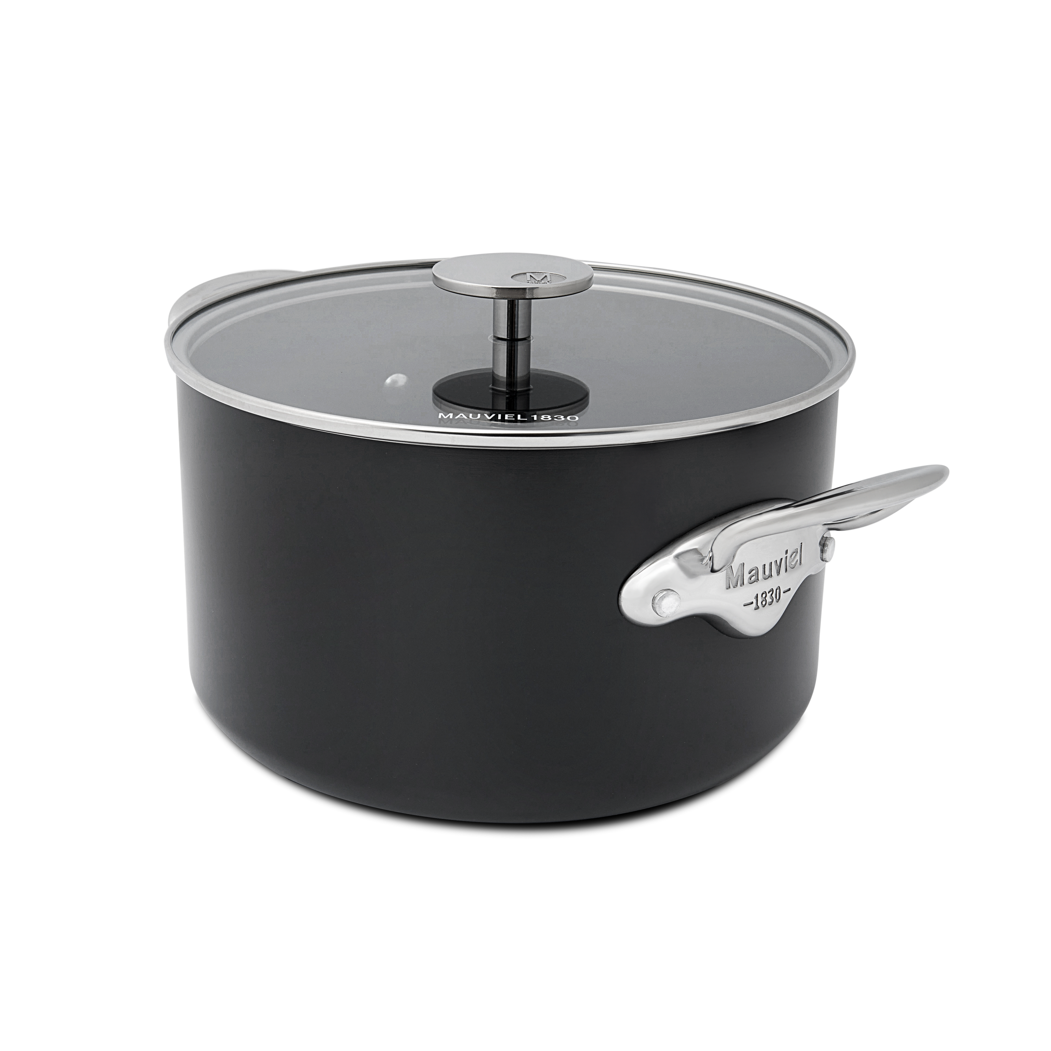Cocotte antiadhésive en aluminium anodisé avec couvercle verre M'STONE 3