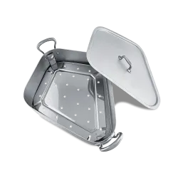 Turbotière en aluminium avec grille et couvercle M'TRADITION